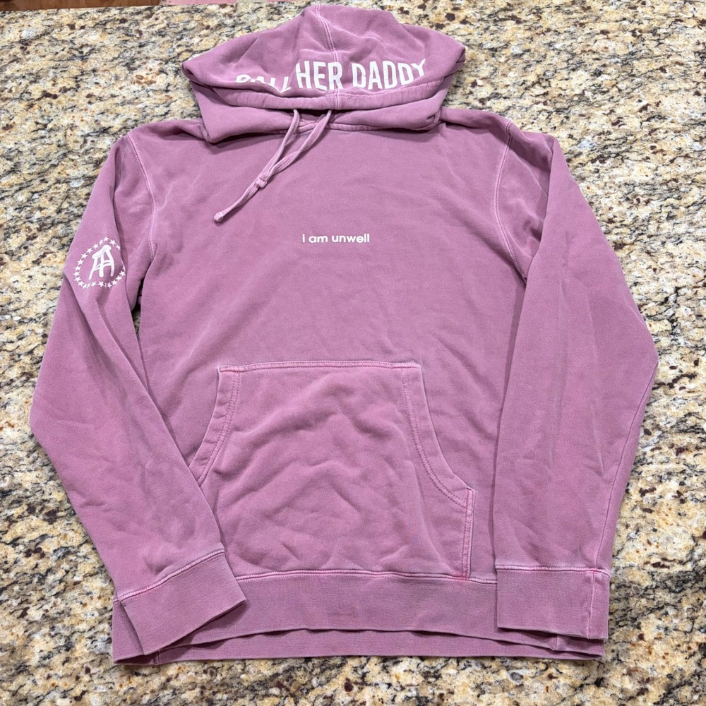 Barstool Sports Call Her Daddy I Am Unwell Hoodie Mauve Pink Small Independent